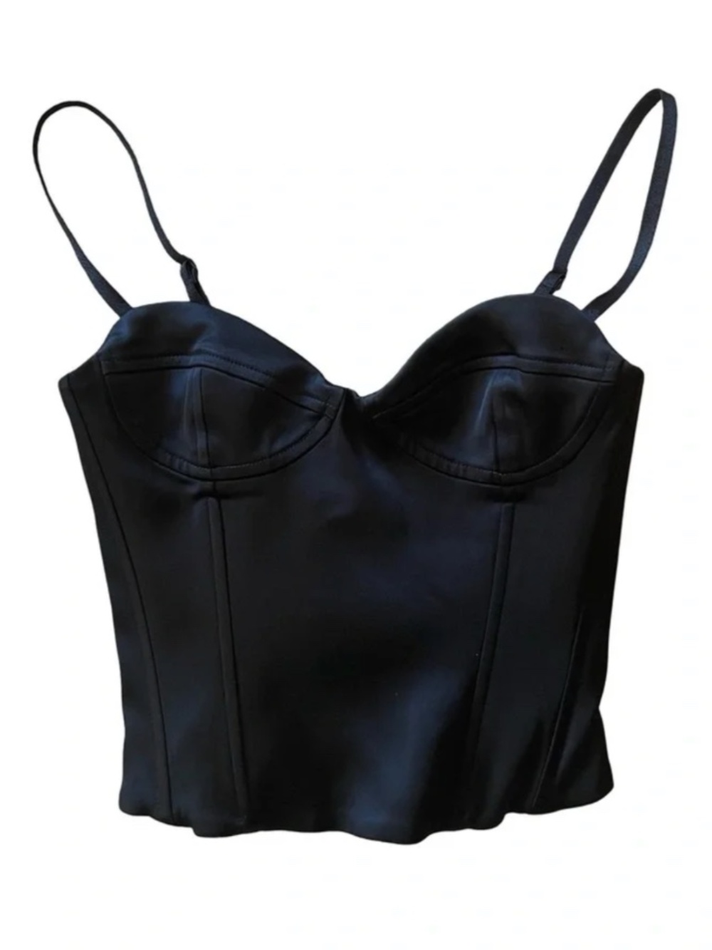 Aritzia Ten Dazzle Satin Corset Bustier Top